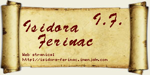 Isidora Ferinac vizit kartica